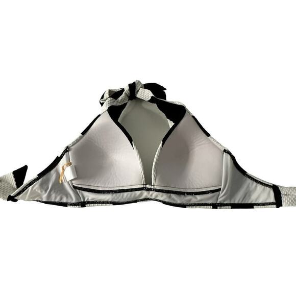 Gibson Latimer Stripped Textured Halter Bikini Top (M) with Matching Bottoms (L) - Picture 12 of 13